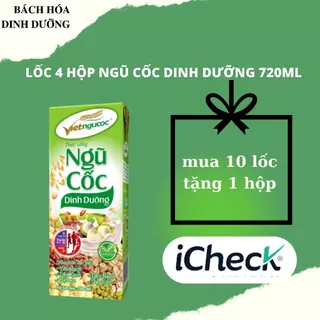 [Lốc 4 Hộp 180ML] Sữa Ngũ Cốc Dinh Dưỡng Việt Ngũ Cốc