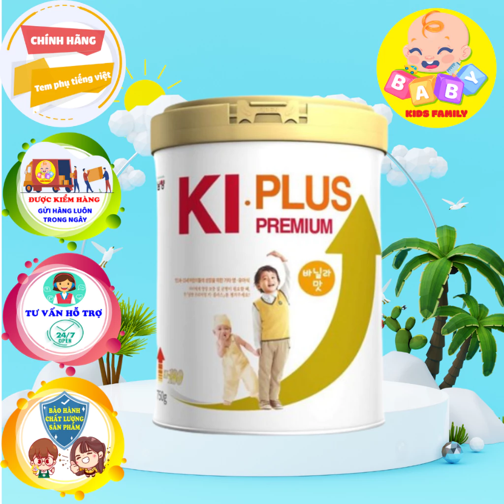 Sữa bột Ki Plus premium hộp 750g phát triển chiều cao