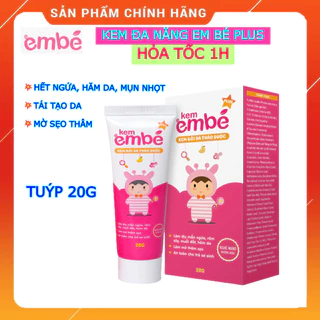 Kem Em Bé Plus tuýp 20g/5g - Giảm ngứa, hăm da, Mụn nhọt, rôm sảy, côn trùng đốt, giúp tái tạo làn da, làm mờ thâm sẹo