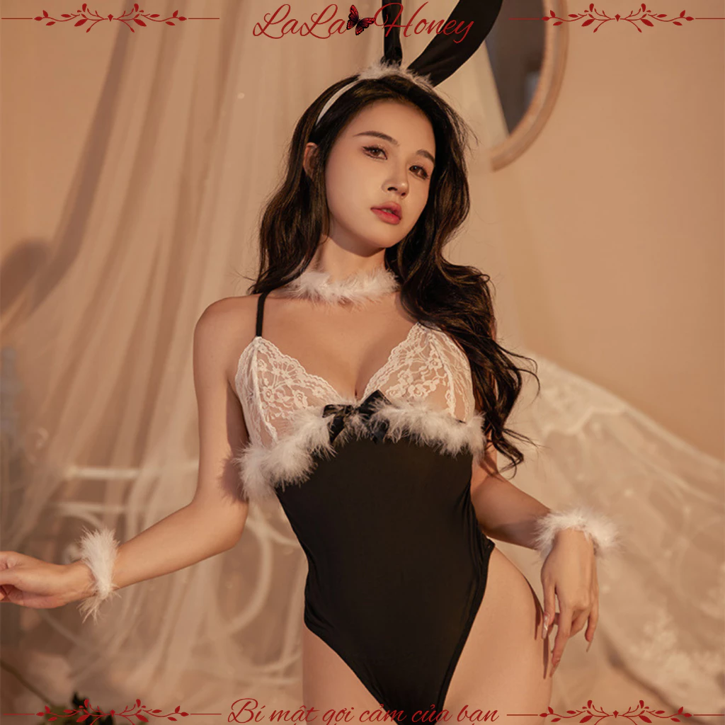 Bộ Đồ Ngủ Bodysuit Cosplay Thỏ Đen Sexy Gợi Cảm - LALA HONEY