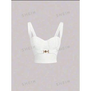 ( ORDER SHEIN ) TOMI TOP - Áo croptop hai dây kiểu dây thắt dưới ngực cá tính