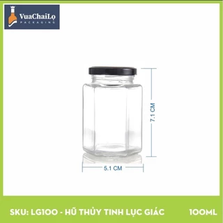 hũ lục giác 100ml trong suốt dày đẹp loại 1