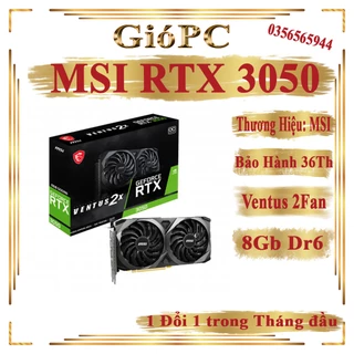 VGA Card đồ họa MSI Ventus 2X RTX 3050 8Gb Dr6 Cộng nghệ mới