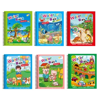 Tranh Tô Màu Nước Ma Thuật, Tập Tô Thần Kỳ Tự Xóa, Tái Sử Dụng Magic water book, Tranh Cát 1 Lần Cho bé