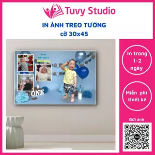 In ảnh theo yêu cầu cỡ 30x45 hoặc 30x40 tại Tú Vy Studio - ảnh ép lụa, ảnh ép gỗ, ảnh mika bọc cạnh, ảnh tráng gương