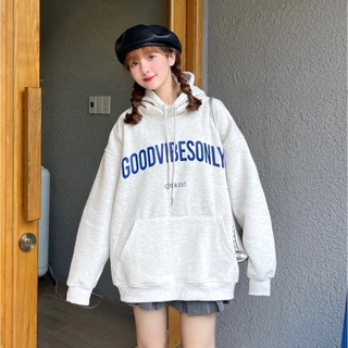 Áo Hoodie Chui Bông GOOD Form Rộng Nam Nữ Unisex