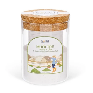 Muối tre nung 4 lần Sahu, muối tre Sahu nung 4 lần hũ 100gr