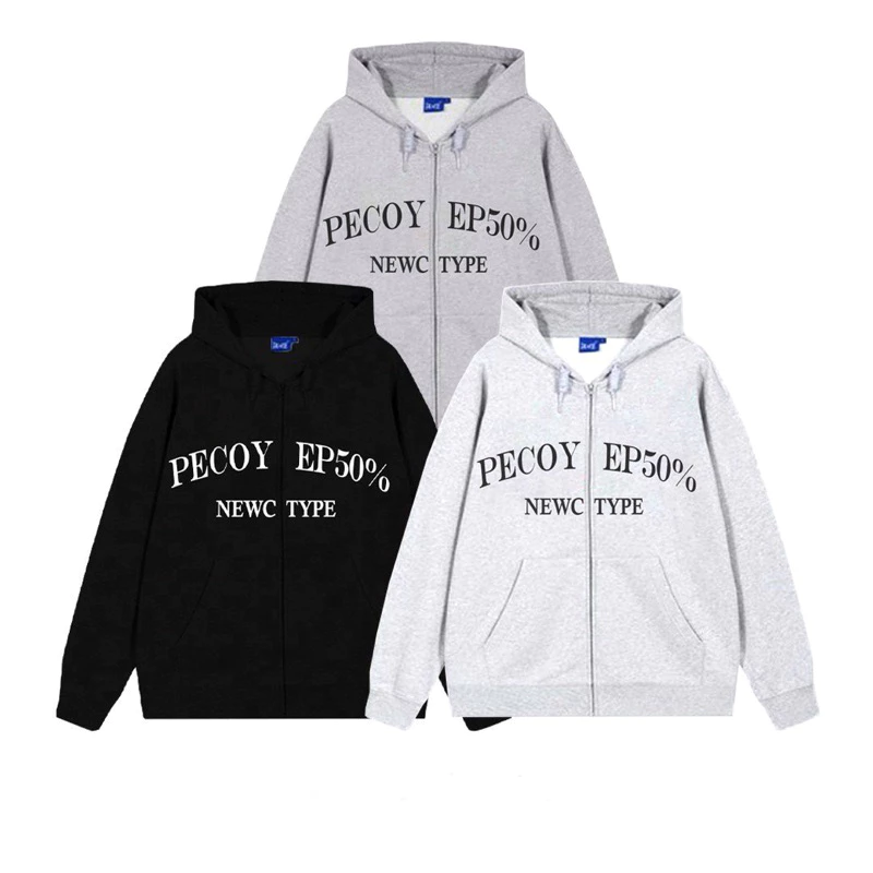 Áo Khoác Nỉ Hoodie Zip PECO Form Rộng 100% cotton cao cấp Nam Nữ Unisex