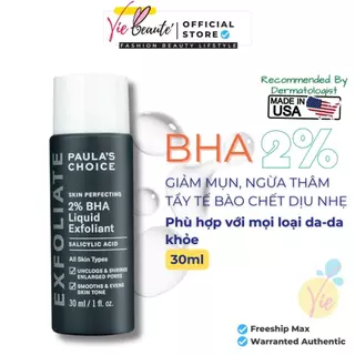 Dung Dịch Tẩy Da Chết Paula’s Choice 2% BHA 30ml Sản Phẩm Chính Hãng (authen)