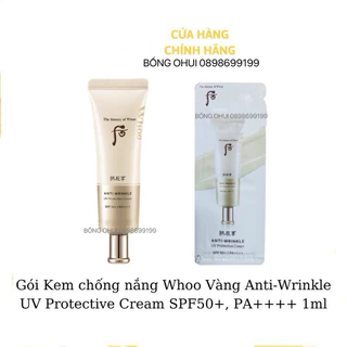 [Date 2026] Combo 10 gói kem chống nắng Whoo Wrinkle mẫu mới