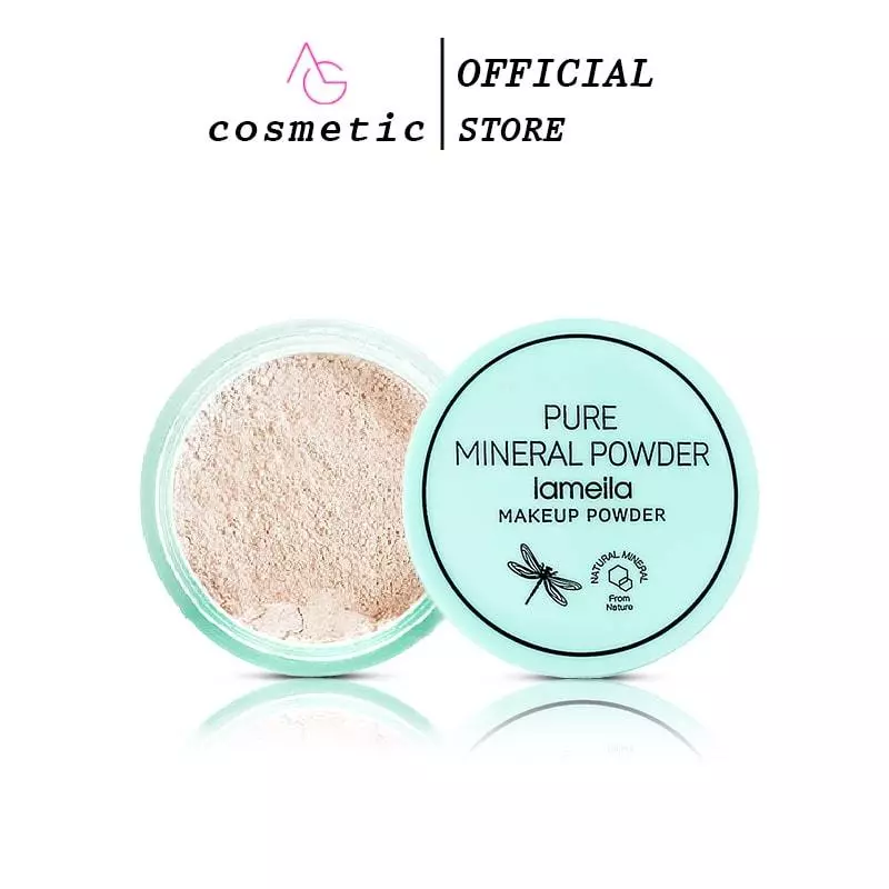 Phấn Bột Phủ Lameila Xanh Pure Mineral Powder Chính Hãng Nội Địa T124