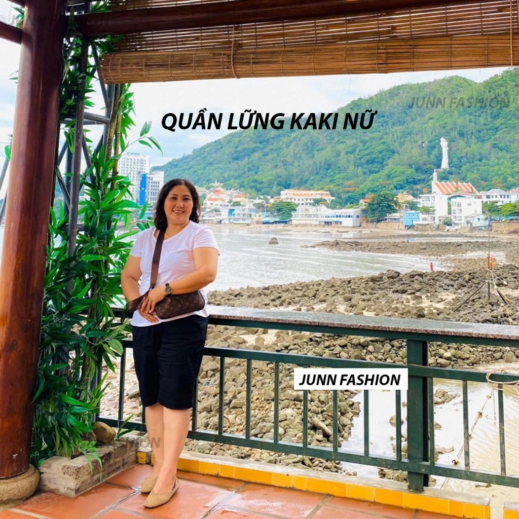 Big Size 75-80kg Quần lửng nữ kaki ngang gối