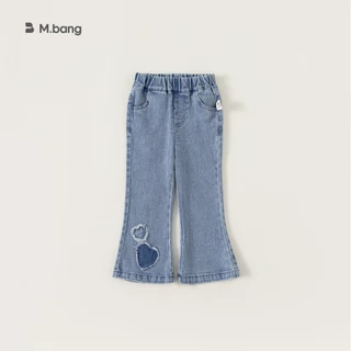 Quần jean Baby City bé gái thêu boot cut phong cách Hàn Quốc CK24037