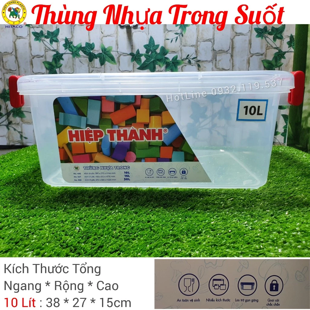 🌱Thùng Nhựa Trong 10 Lít Đựng Gạo, Thực Phẩm Đa Năng - Nhựa Hiệp Thành ,An Toàn Thực Phẩm 🌱