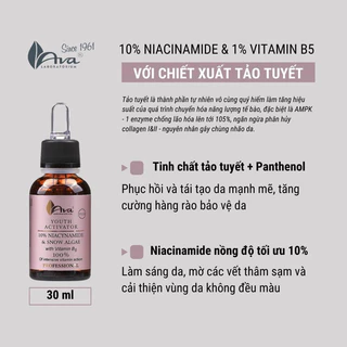 AVA - SERUM NIACINAMIDE 10% cấp ẩm, căng bóng