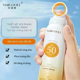 Xịt chống nắng  Nâng tông sáng da phun sương toàn thân Maigoole SPF50 PA+++ 150ML