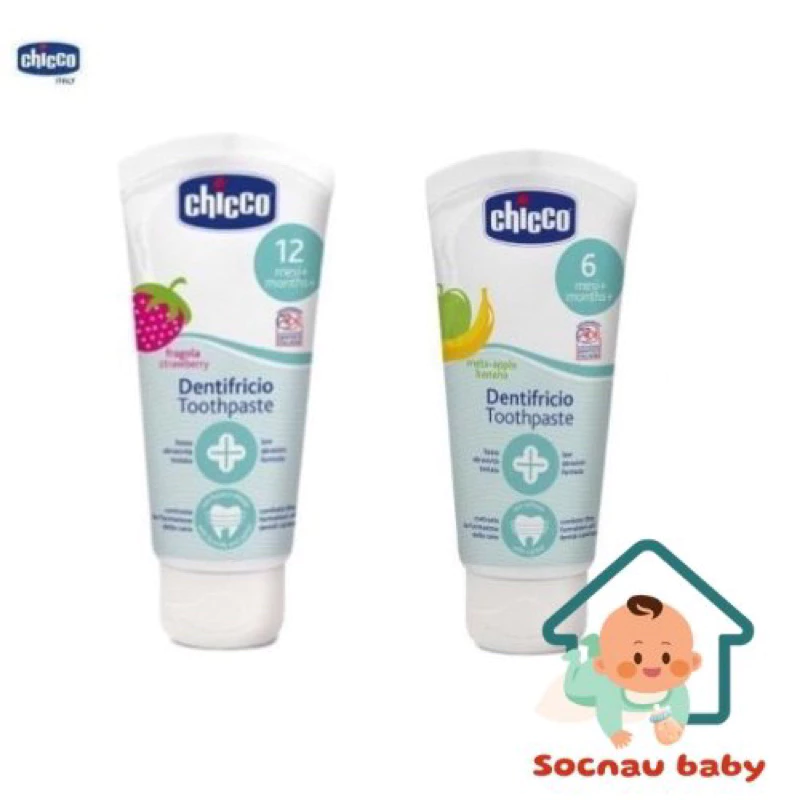 Kem đánh răng Chicco nuốt được cho bé từ 6 tháng