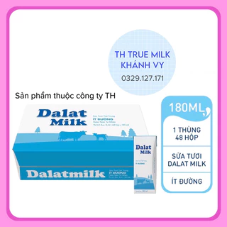 Thùng 48 hộp Sữa Dalatmilk 180ml (không đường/ ít đường/ có đường)