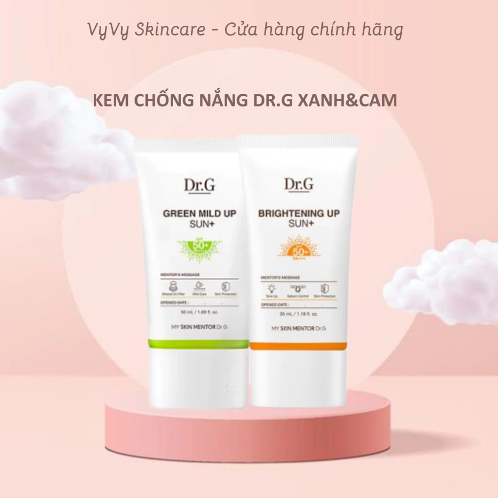 Kem Chống Nắng Dr.G Brightening Up dành cho da dầu mụn và da nhạy cảm 50ML VyVy Cosmetics