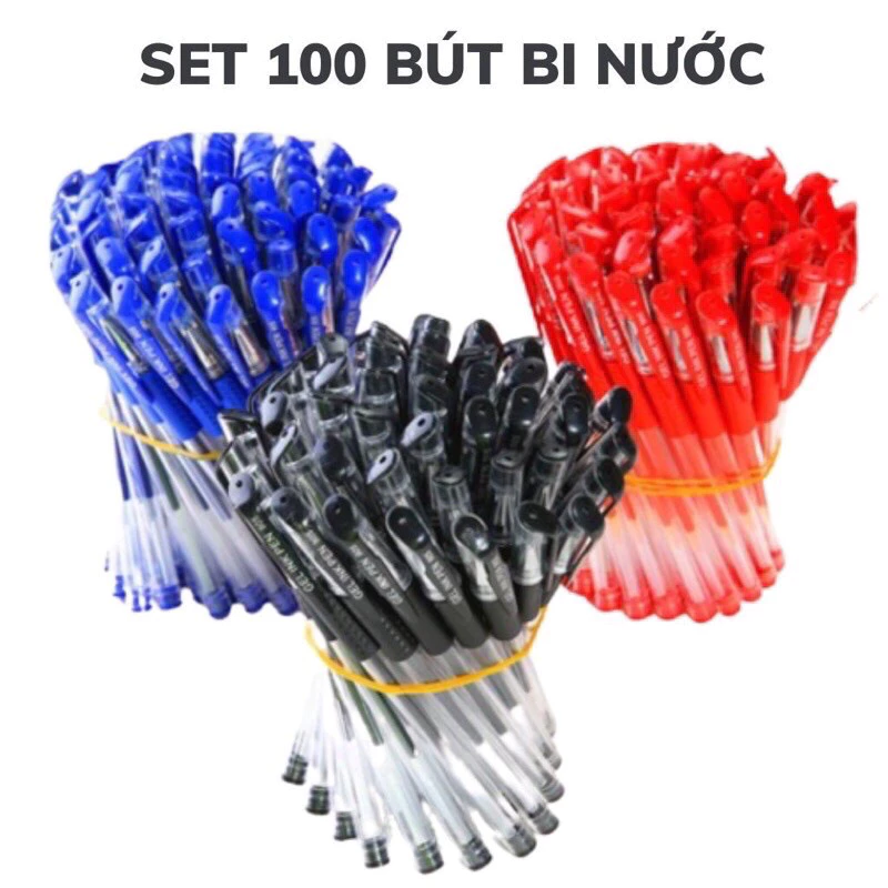 SÉT 100 CHIẾC BÚT VĂN PHÒNG ĐẸP SẮC NÉT