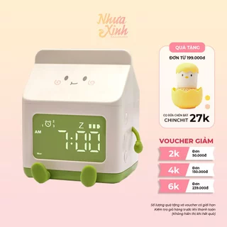 Đồng hồ báo thức điện tử hình hộp sữa MILKY | Nhựa Xinh – NX32