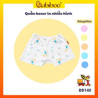 Quần đùi cho bé Babiboo quần đùi bé gái, bé trai vải cotton 2 chiều họa tiết dễ thương- BB140