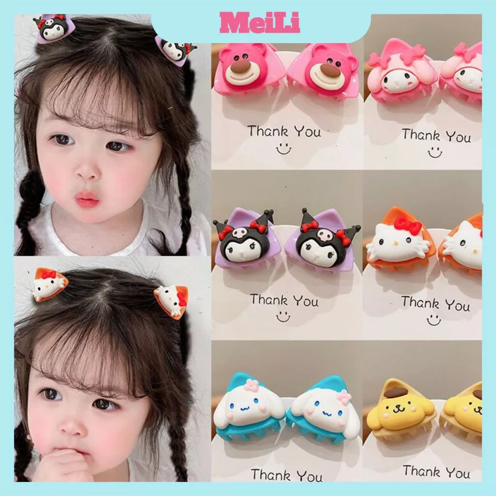 Set 2 Kẹp Tóc SANRIO -  Kẹp tóc Hoạt Hình Dễ Thương Cho Bé Gái (tuyển sỉ)