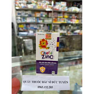 Che’ri ZinC, bổ sung kẽm nguyên chất cho bé, tăng khả năng hấp thu và sức đề kháng cho cơ thể