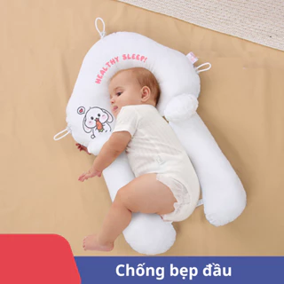 [mã TRANBABY5 giảm 5% tối đa 10.000Đ cho đơn tối thiểu 149k]  Gối chữ U cho bé sơ sinh , chống giật mình chống méo đầu