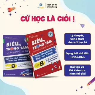 Lớp 8 (Bộ Kết Nối)- Combo 2 Sách Siêu trọng tâm TOÁN, TIẾNG ANH, KHTN và Văn, Khoa học xã hội lớp 8