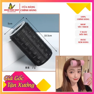 Lô gai cuốn tóc tự dính loại dài màu đen sang trọng [4 size]