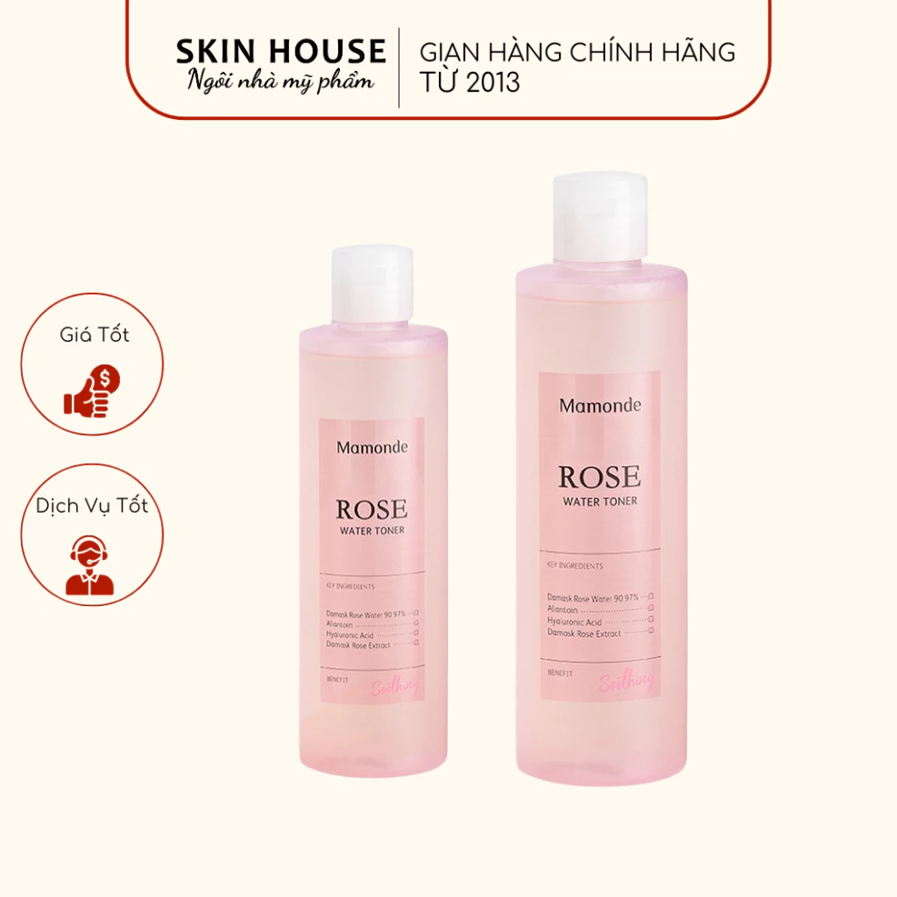 Nước Hoa Hồng Cung Cấp Độ Ẩm Mamonde Rose Water Toner