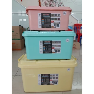 [ Hỏa Tốc HCM ]Thùng Nhựa Đa Năng Màu Pastel 20Lít, 35Lít, 55Lít, 90Lít