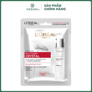 Mặt Nạ L'Oreal Dưỡng Da Pha Lê Trắng Sáng Revitalift Crystal Micro-Essence Treatment Mask 1 Miếng