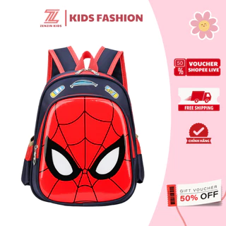 Balo cho bé ZENZIN KIDS hình Spiderman mắt nhện từ 1-5 tuổi, cặp mẫu giáo đi học mầm non cho bé trai đựng vừa sách vở