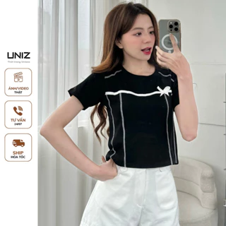 Áo phông nữ trần chỉ freesize UNIZ Aobabytee164/P5K8