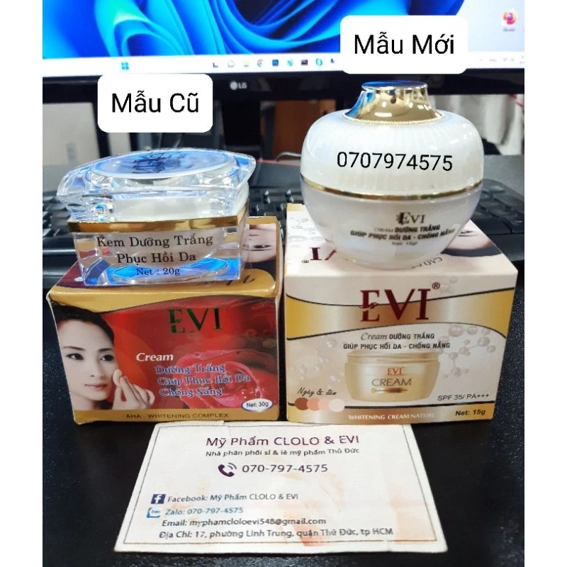 Kem Dưỡng Trắng Phục Hồi Da EVI ( Mẫu Mới)