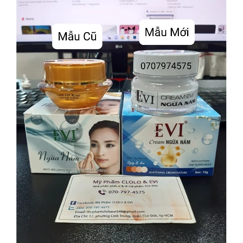 Kem Ngừa Nám Evi Mẫu Mới (chính hãng cty)