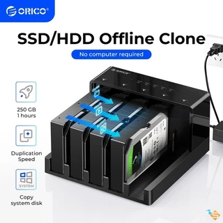 Đế Gắn Ổ Cứng ORICO 5 & 2 Khay Offline Clone HDD SSD SATA3 5Gbps 6558US3 6528US3 6518U3 - Bảo Hành Chính Hãng 1 Năm