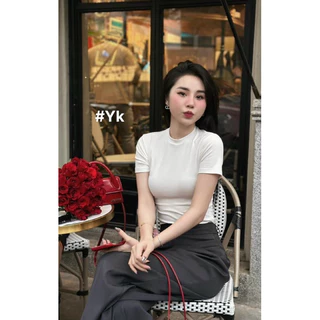 áo thun nữ cổ tròn tay ngắn from vừa ôm siêu tôn dáng. chất cotton mềm mịn