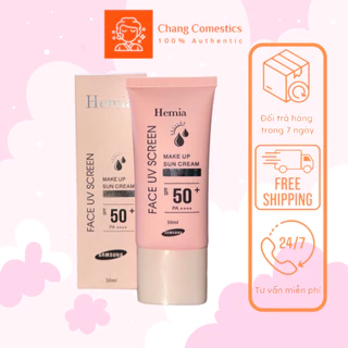 Kem Chống Nắng HEMIA MakeUp UV Nâng Tone Kiềm Dầu SPF50++++ 50ml hàng chuẩn Thúy Nga Group