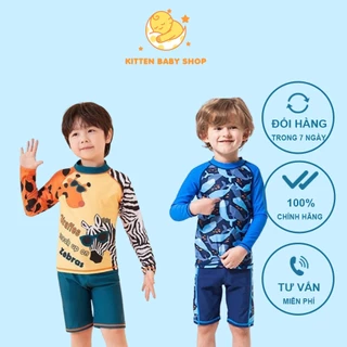 Bộ bơi bé trai dài tay hàng đẹp size đại 10-45kg Quần áo bơi nam, đồ bơi trẻ em 1 tuổi đến 13 tuổi Kittenbabyshop