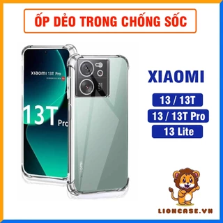 [HÀNG LOẠI 1] Ốp lưng Xiaomi 13 / 13T / 13 Pro / 13T Pro / Lite trong suốt silicon chống sốc có gờ 4 góc va đập loại dày