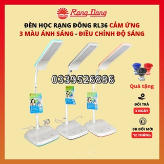 Đèn học chống cận Rạng Đông 4 màu ánh sáng, 3 mức độ sáng. Đèn bàn cảm ứng RD-RL-36