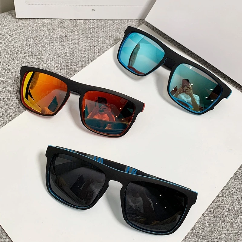 Kính râm mắt phân cực vuông chống nắng bụi, Mắt kính Polarized nam nữ thời trang phượt UV400 FERADO