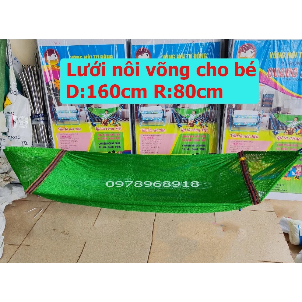 <SALE GIÁ GỐC> Lưới võng xếp cho bé- Lưới võng xếp nôi tự đưa- chỉ lưới