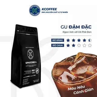 Cà Phê Sạch Nguyên Chất K Phucsinh 4 - Cà phê Rang Xay K Coffee 100% Arabica Robusta Gu Đậm Đà