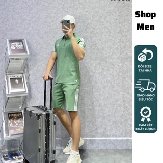Bộ thể thao nam adidas hàng hiệu Shop Men  MK345. Set quần áo chất cotton tàu mèm mát mịn hàng xuất dư