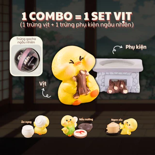 [GACHA] Mô hình Vịt vàng nấu ăn ngẫu nhiên - hộp mù, túi mù (Combo 2 trứng = 1 trứng vịt + 1 trứng phụ kiện)