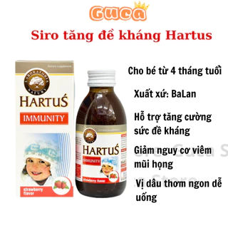 Hartus Immunity siro tăng sức đề kháng cho bé miễn dich khỏe mạnh